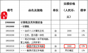 完税价格